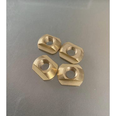 M8 Track nuts Brass & 25mm Bolts x 4